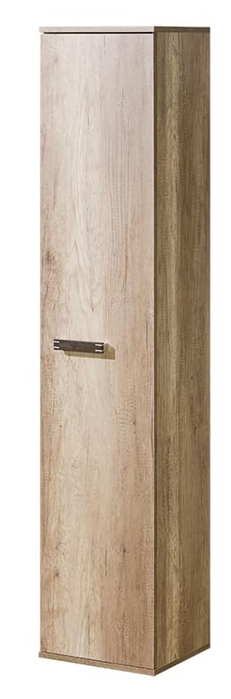 MINIO go for it - Armoire Romeo 35 cm, Armoire Une Porte, Armoires penderie avec 4 étagères, Armoires Salon, Set de Meubles de Salon - Chêne Arusha/Canyon
