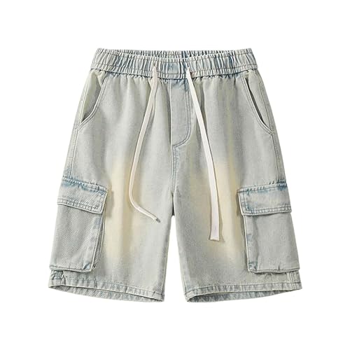 Short cargo avec cordon de serrage pour homme idéal pour les loisirs extérieurs d'été