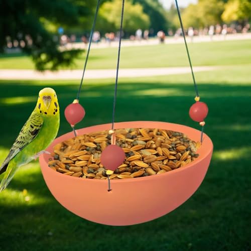 Image of Potter's Magic Hanging Bird Feeder and Water Bowl for Outdoor Garden | Dual Purpose Bird Food & Water Dish | Eco-Friendly Hanging Bird Feeding Station for Balcony, Patio & Backyard (Pack of 2)