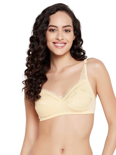 Clovia Women's Cotton Non-Padded Non-Wired Full Cup Bra (BR0228A24_Nude_42B)