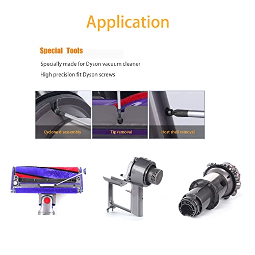 Image of Special Tools made for Dyson V6 V7 V8 V10 V11 V15 Vacuum Cleaners Maintenance, Cleaning and Repair Customized Disassembly Tool Screwdriver Set + Crowbar Tool