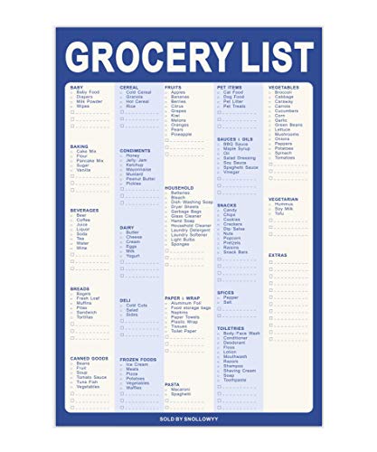 Grocery List Planning Pad, Daily Planners Shopping List Notepad,6