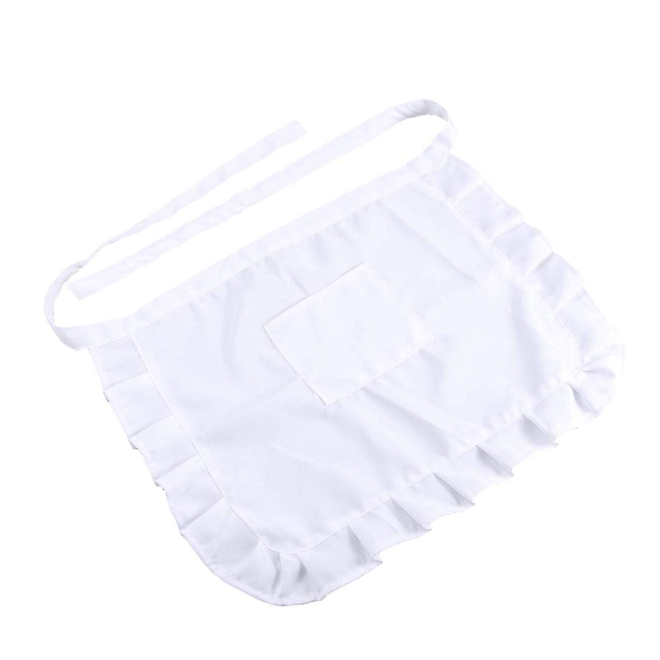 Amosfun delantal de vestido de trabajo para mujeres traje de sirvienta ropa de trabajo para falda delantales traje de mucama de camarera