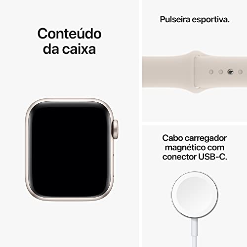 Apple Watch SE (2a geração) GPS + Cellular, Smartwatch com caixa estelar de alumínio – 40 mm • Pulse