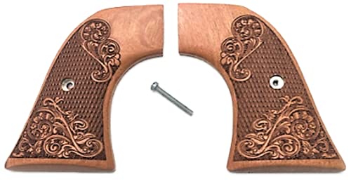 Premium Grips Compatible Replacement for Ruger Wrangler Grips .22lr Carved Rosewood - Premium Gun Grips
