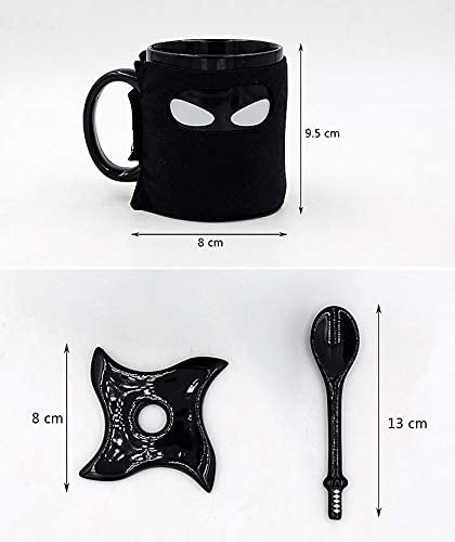 Image of Ninja Tea Coffee Mug with Coaster and Stirrer 300ml