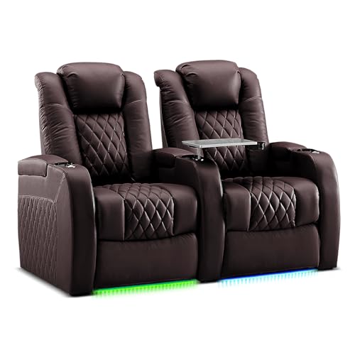 Image of Weilianda Home Theater Seating, Top Grain Leather Movie Theater Chair