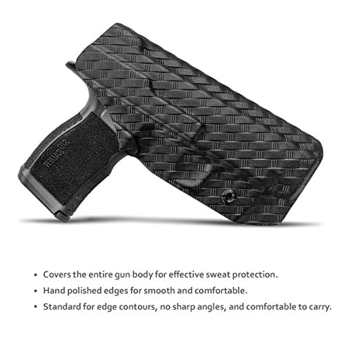 P365Xl Holster, Carbon Fiber Kydex Holster Iwb For Sig P365Xl Holsters Concealed Carry - Inside Waistband Carry Concealed Holster Sig P365Xl Pistol Gun Case Accessories (Black, Left Hand) #TOP2