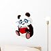 Wallmonkeys Cute Panda Education Wall Decal Peel and Stick Graphic (12 in H x 8 in W) WM241571