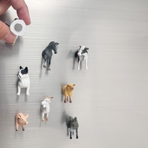 Imanes decorativos animales de granja set de 8 miniatura 3
