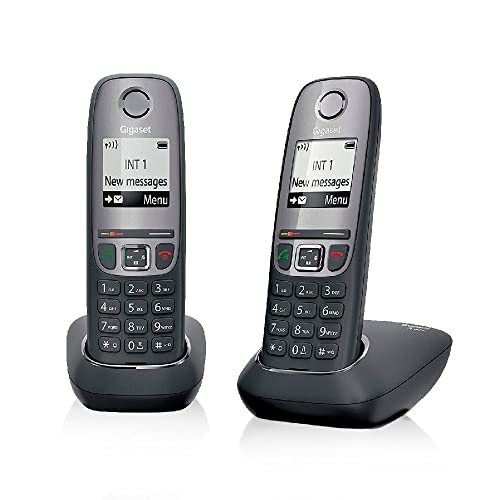 Gigaset AS405 Duo DECT Identificador de llamadas Negro - Teléfono (Teléfono DECT, Terminal...