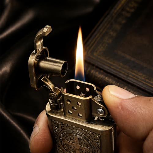 2 Encendedores antiguos reutilizables de queroseno miniatura 5