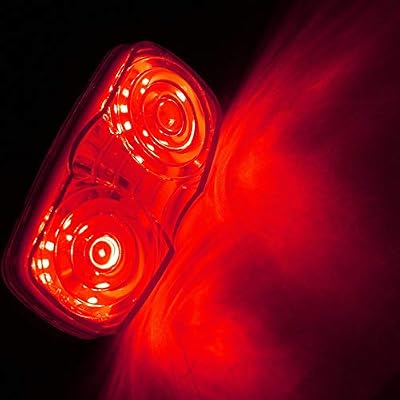 HHCSOP 14x Trailer Marker Light 4x2 Rectangle Led Lights 10 Diodes Double Bullseye Led Light Red/Amber 12V Side Marker Light Indicators Surface Mount Rv Camper Trucks IP67 Waterproof DOT Certified