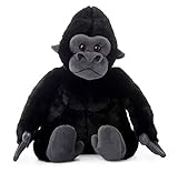 Mira la emoción en los ojos de tu hijo cuando vean a este animal de peluche gorila, atado a los músculos y sin miedo con una mirada astuta en su cara.