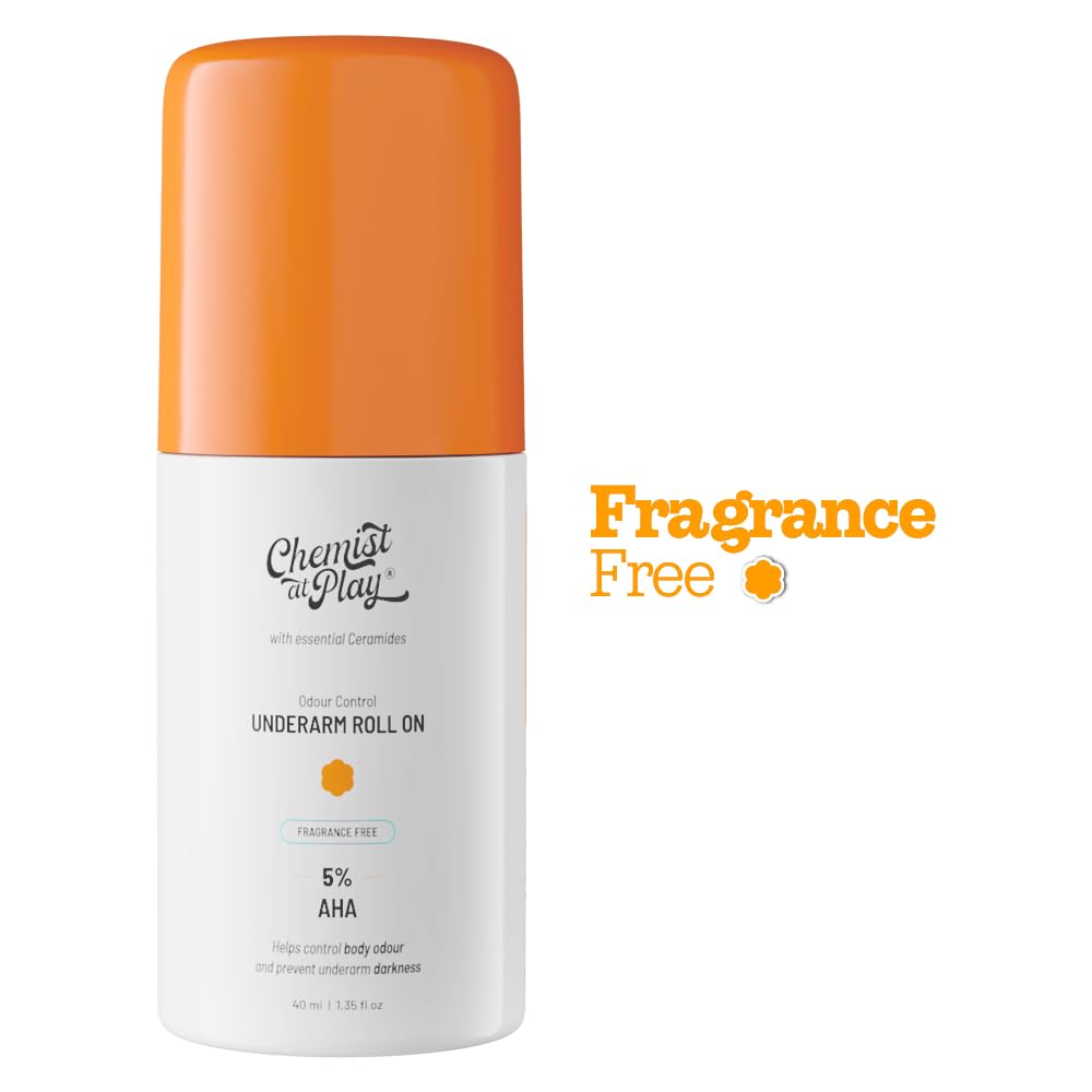UnderArm Roll-On with 5% AHA| Lactic & Mandelic Acid|Prevents Odour, Brightens Skin & Exfoliates Underarm | For Sensitive Skin | Fragrance-Free | Alcohol & Aluminium Free | 1.35 fl oz 1.35 Fl Oz (Pack of 1) Fragrance-Free image 3 of 8 B09YR8FLQY