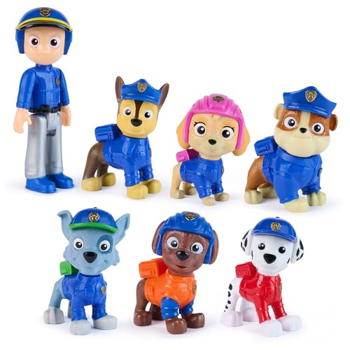 Paw Patrol Search & Rescue Team Pack with 7 Collectible Action Figures, Including Ryder & 6 Pups, Kids Toys for Boys & Girls Ages 3 and Up