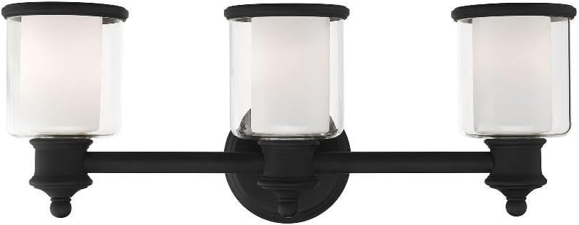 Livex Lighting 40213-04 3 Light Black Bath Vanity