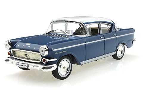 Preisvergleich Produktbild Magazine Models 1:43 1958 Opel Kapitan Limousine blau / weiss