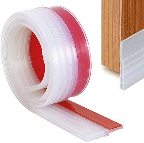 YOUSHARES Door Weather Strip - Draught Excluder for Doors Self Adhesive Foam Draft Excluder for Windows Door Insulation Strip Weather Stripping Door Seal Strip 20 Feet (Black)