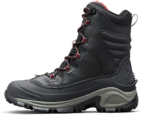 Columbia Men's Bugaboot II Snow Boot, Black/Bright Red, 12 Wide US