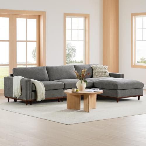 Image of CHITA 118 inch Super LargeSectional Modular Sofa, Down Filled, 4 Seat, Grey