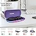 molshine Hard Shell PU Leather Glasses Case,Travel Portable Eyeglass Case for Men Women Girl Travel Study Work (Purple)