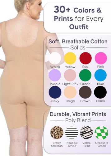 Image of STRETCH IS COMFORT Womens Plus Size Tank Unitard Athletic Rompers For Women