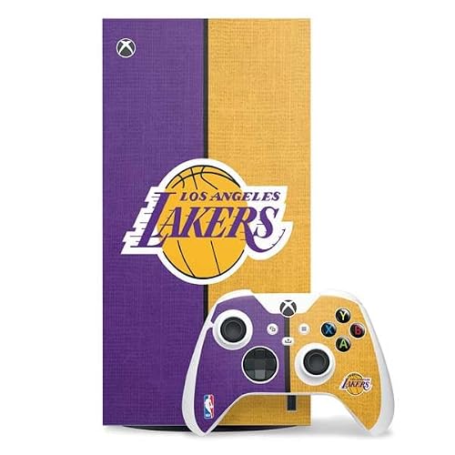 Skinit Decal Gaming Skin Compatible with Xbox Series X Digital Edition Bundle - Officially Licensed NBA Los Angeles Lakers Canvas Design