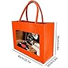 FodPand Tote Bags Reusable Shopping Bag Grocery Bag Vintage Record Player Felt Handbags Storage Bags Fruit Orange #3