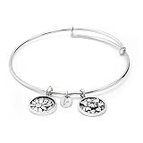 Chrysalis Chrysanthemum (November) Flourish Armreif in Silber