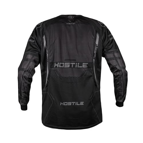 HK Army Proline Paintball Jersey for Men - Black Padded Paintball Shirt (Medium)