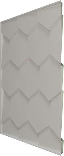 Miniatura 4 de Ekena Millwork Panel de pared decorativo 3D EnduraWall de 19 58 pulgadas de ancho x 19 58 pulgadas de alto, niebla marina (cubre 2.67 pies cuadrados