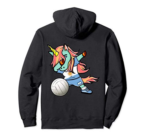 Divertido Dabbing Unicornio Voleibol de Argentina - Bandera Sudadera con Capucha
