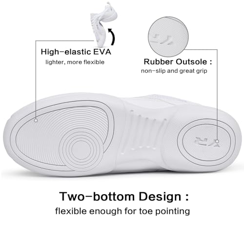 Image of CADIDL Cheer Shoes Women White Cheerleading Dance Shoes