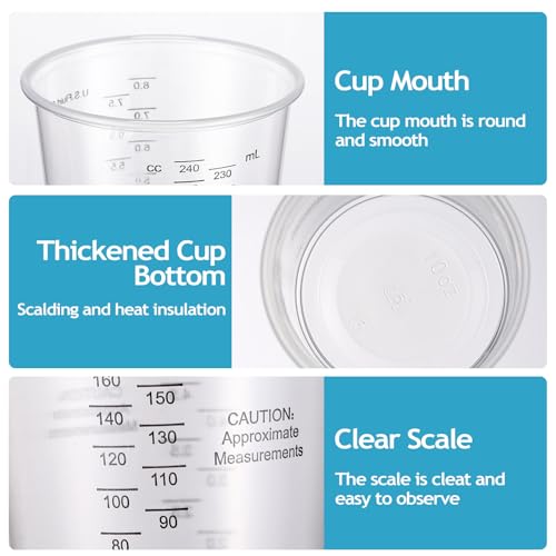 Vasos medidores plásticos 8 oz pack 300 piezas Yunsailing miniatura 3