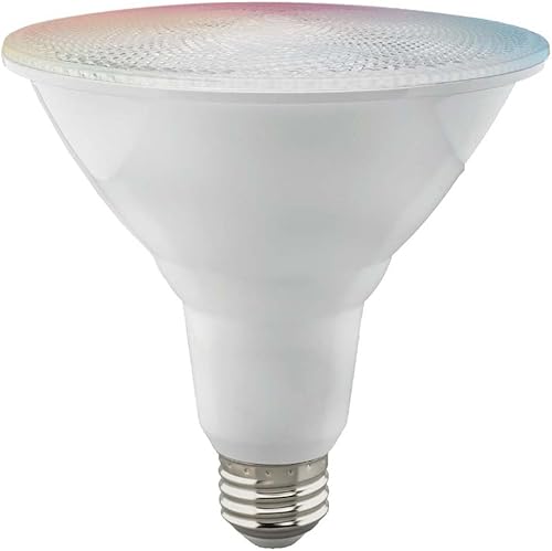 Satco S11277 Starfish WiFi-Control PAR38 Bombilla LED inteligente blanca que cambia de color y sintonizable, 15 vatios, 2700K-5000K