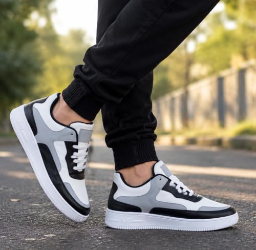 Image of Casual Low-Top Streetwear Sneakers with Embossed Sole Detail