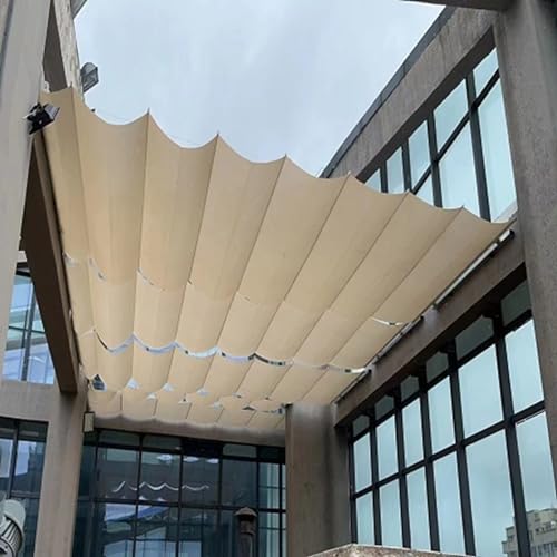 Voile d'ombrage rétractable à vagues pour terrasse et jardin - 4