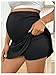 MakeMeChic Women's Maternity Black Mini Skirt High Waisted Ruched Pregnancy Bodycon Skirts with Shorts Black Medium
