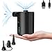 Air Pump for Inflatables, Rechargeable Air Pump, Black Portable Air Mattress Pump, Efficient Inflation for Inflatables, Sleeping Pads, Perfect for Travel, Camping, Includes 4 Nozzles