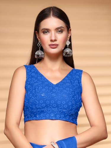 Oomph Readymade Blouse For Women, Cotton, Sleeveless, V-Neck, Rbbl612