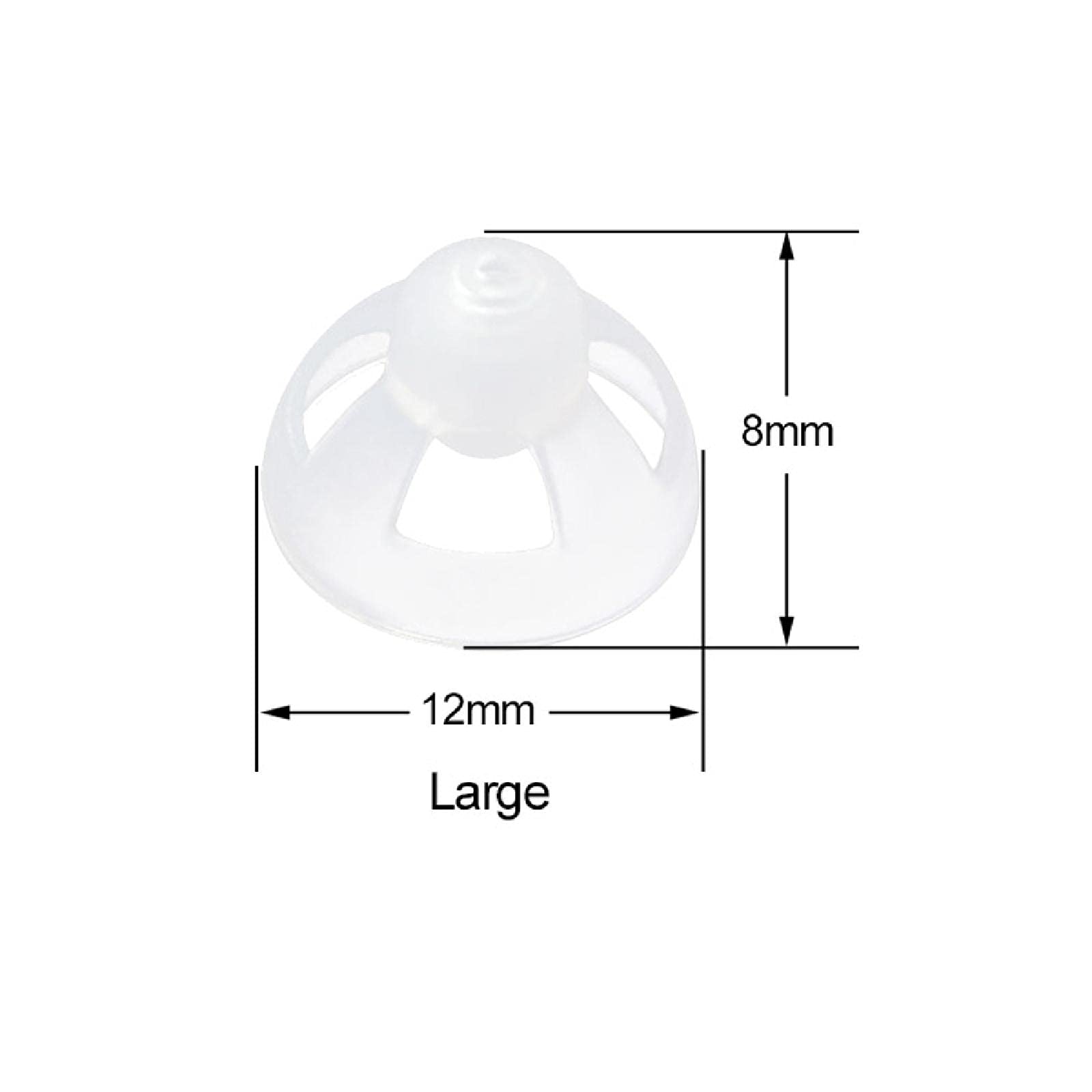 Hearing Aid Ear Piece Open Domes Transparent Soft Silicone Comfortable Ear Tips Invisible 15PCS 12mm
