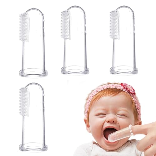 Cepillos De Dientes Para Dedos Para Niños - Paquete De 5 Silicona | Cepillos Para El Cuidado Bucal: Masajee Suavemente Las Encías Para Promover Dientes Sanos, Higiene Limpia Y Buenos Hábitos De