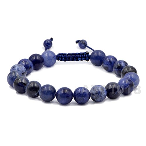 Ad beads natural 8mm gemstone bracelets healing power crystal mac…