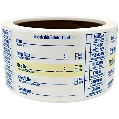 ATL Direct 2x3 Food Labels, 250 Labels for Food Containers, Dissolvable Food Labels Stickers, Kitchen Labels, Freezer Labels, Baby Food Labels for Containers, Food Sticker Labels, Leftover Labels Cover