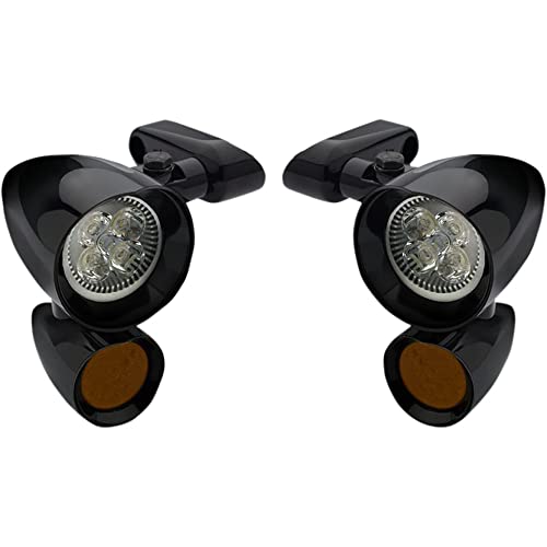 Headwinds Flt900Vd0015Zap Vampire Side-Mount Led Spotlights With Turn Signal - Black #TOP1