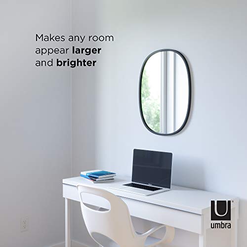 Umbra - 1013765-040 Hub Oval Wall Mirror, 18 X 24-Inch, Black #TOP1