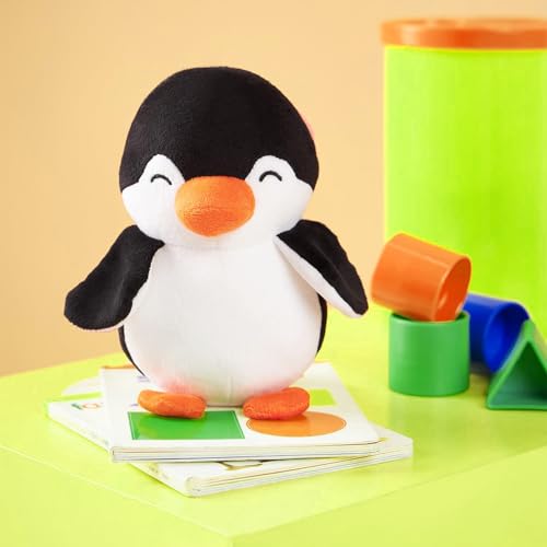 Image of Penguin Soft Toy - Black | Super-Soft Plush Stuffed Animal for Girls Kids | Soft Stuff Toy for Kids | Ideal for Birthday Gift - 20 CM | Cute-Design & Washable