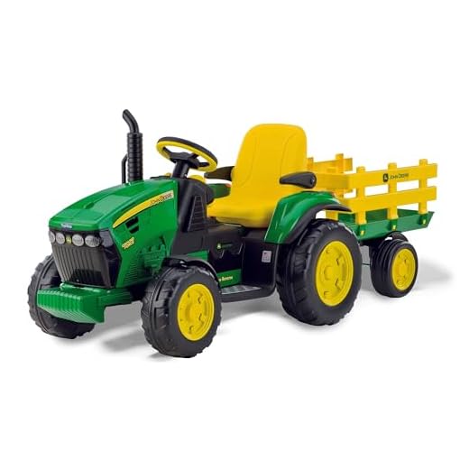 Peg Perego John Deere Ground Force inkl. Anhänger 12 V IGOR0047, grün und gelb