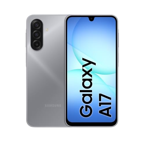 Samsung Galaxy A17, 3 anni di Garanzia del produttore, Android 15, Display Super AMOLED 6.7, 4GB RAM, 128GB, Batteria 5.000 mAh, Resistenza IP54, Memoria espandibile, Gray [Versione Italiana]